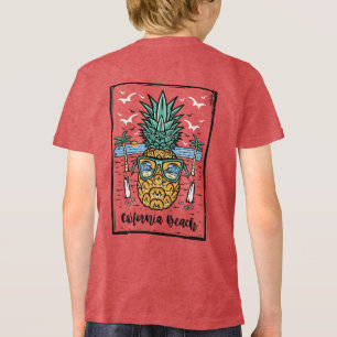 Camiseta Retro California Beach nos dois lados.