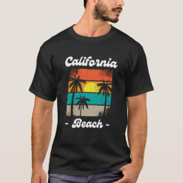 Camiseta Retro California Beach Sunset Art