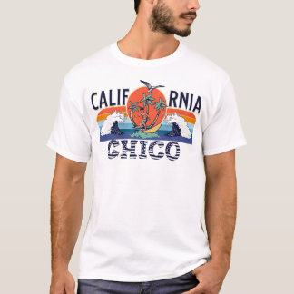 Camiseta Retro California Surf Vintage Beach Chico
