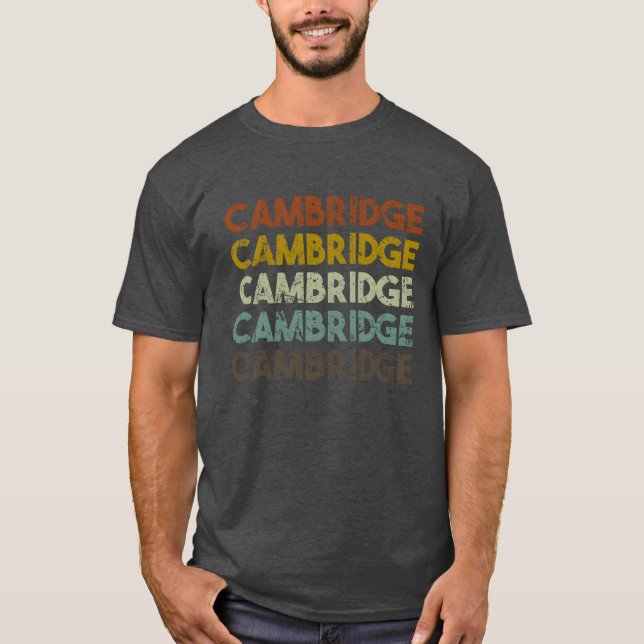 Camiseta Retro Cambridge England funny (Frente)