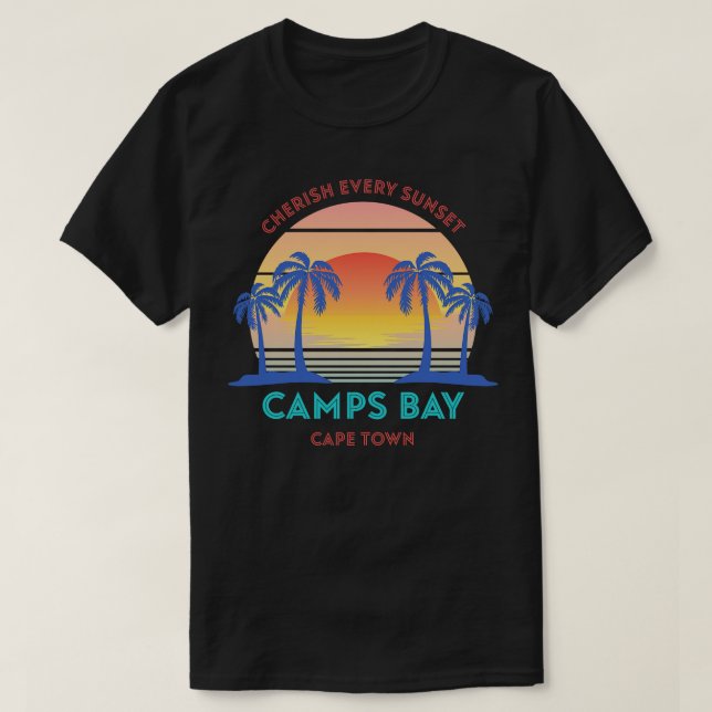 Camiseta Retro Campos Praia Cereja Todo Sol (Frente do Design)