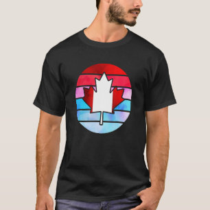 Camiseta Retro Canada Maple Leaf Happy Canada Day