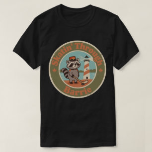 Camiseta Retro Canadense Guaxinim Barrie Hóquei