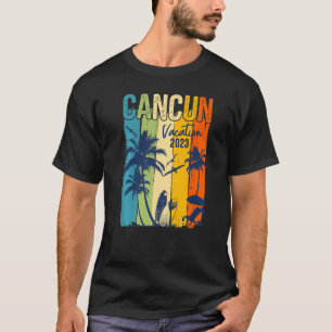 Camiseta Retro Cancún 2023 Grupo de Férias da Família Méxic