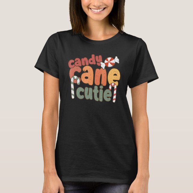 Camiseta Retro Candy Cane Cutie Cristo de Natal Feio (Frente)