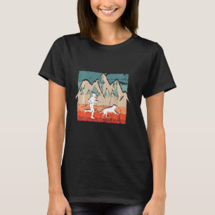 Camiseta Retro Canicross Cross Country Running With Dog