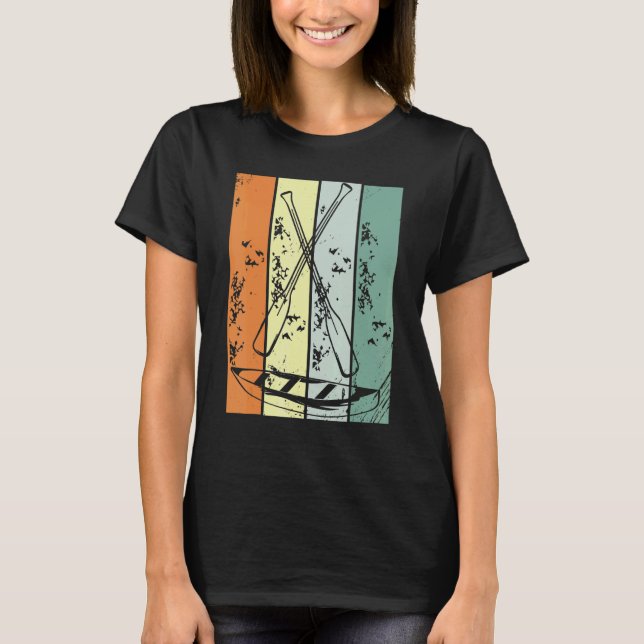 Camiseta Retro Canoeing Paddle Paddling Canoeist Kayak Kaya (Frente)