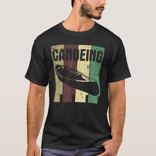Camiseta Retro Canoeing Paddle Paddling Canoeist Kayak Kaya (Frente)