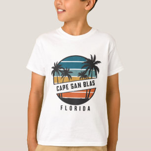 Camiseta Retro Cape San Blas Flórida Prancha de Surfe Surfa