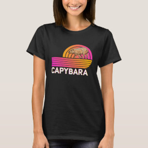 Camiseta Retro Capybara Vintage Novelty Art For Animal Love