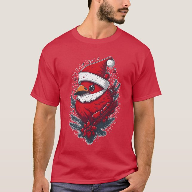 Camiseta Retro Cardinal de Natal (Frente)