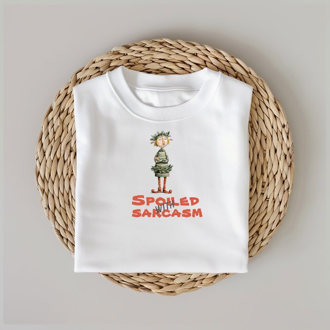 Camiseta Retro cartoon elf sarcasm phrase (Criador carregado)