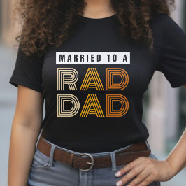 Camiseta Retro casado com um Dia de os pais de esposa de Pa