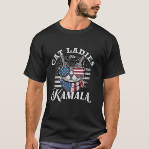 Camiseta Retro Cat Comma La Kamala Harris Para Presidente 2