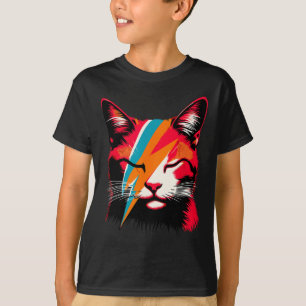 Camiseta Retro Cat Rock Music Concert Bandas Homens Criança