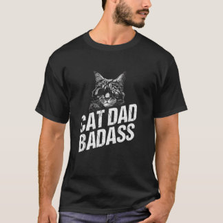 Camiseta Retro Catfather Melhor Pai de Gato & Papai Gato