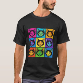 Camiseta Retro Cats pop art Andy Warhol style