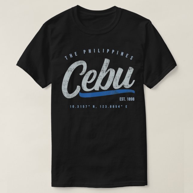 Camiseta Retro Cebu Viagem Filipinas (Frente do Design)