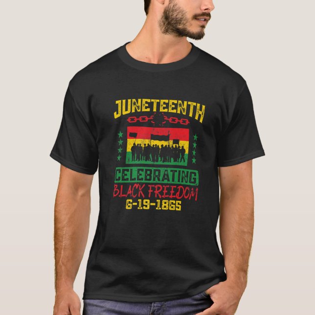 Camiseta Retro Celebrating Black Freedom Junenth June 19Th (Frente)