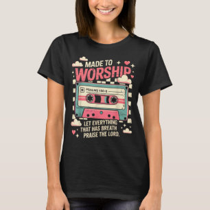 Camiseta Retro Cette Feito Para Adorar Salmos 150_6 Cristão