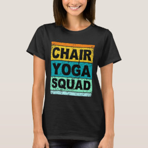 Camiseta Retro Chair Yoga Squad Camisa engraçada d