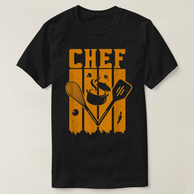 Camiseta Retro Chef Kitchen Sous Chefs Cooking Lovers  (Frente do Design)