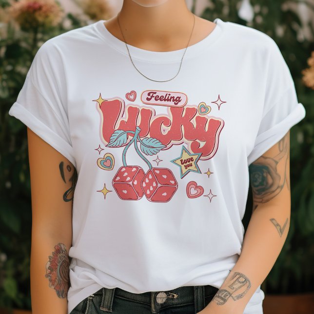 Camiseta Retro-Cherry Sentindo Lucky Dia de os nam (Criador carregado)