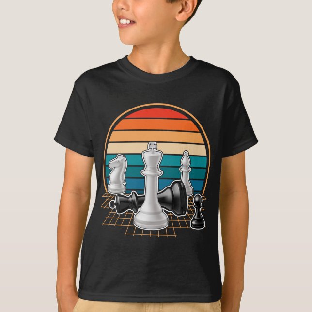 Camiseta Retro Chess Piments Conselho game Chess Lover (Frente)