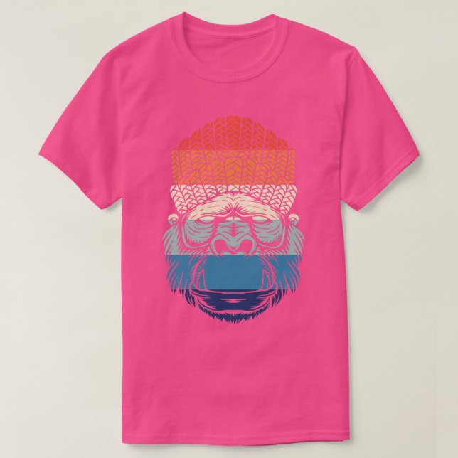 Camiseta Retro Chill Gorilla (Frente do Design)