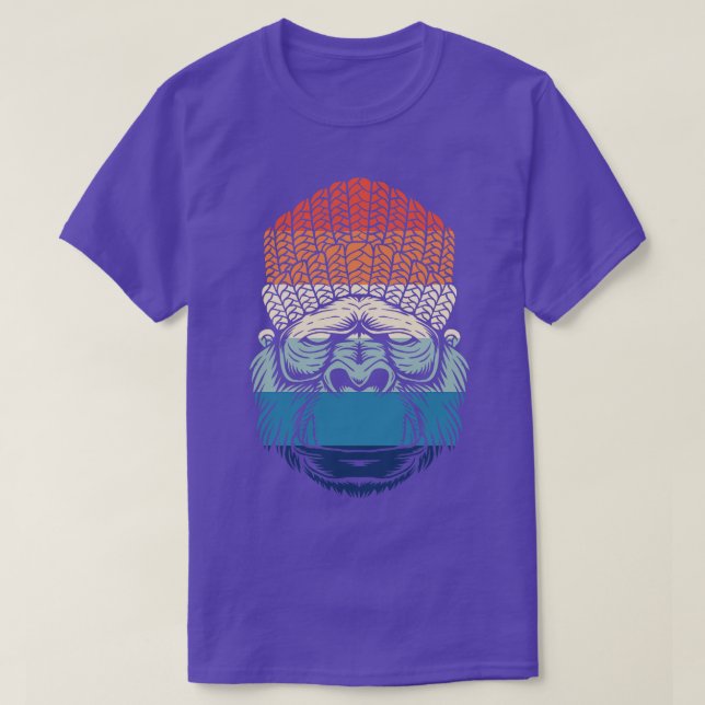 Camiseta Retro Chill Gorilla (Frente do Design)