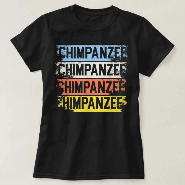 Camiseta Retro Chimpanzé Macaco Chimpanzé Lover Ape Chimpan (Frente do Design)