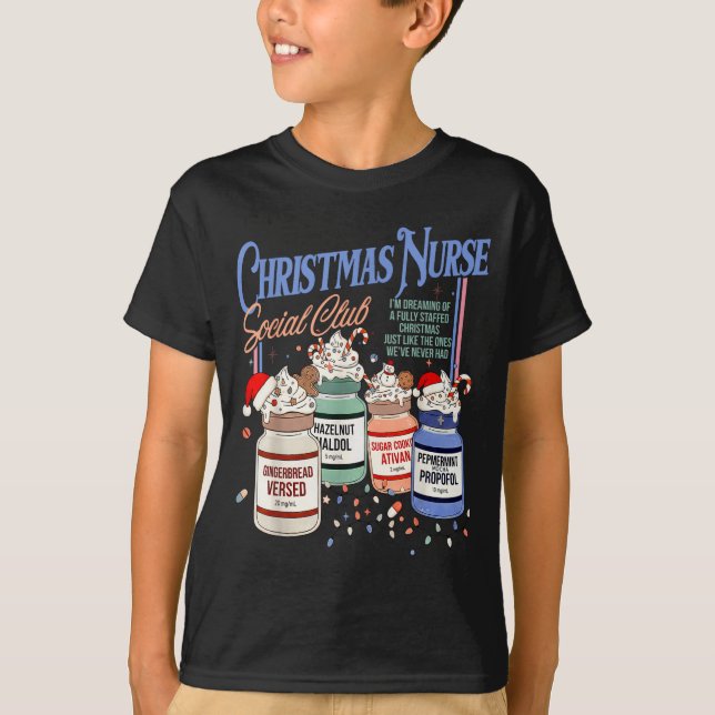 Camiseta Retro Christmas Nurse Social Icu Nurse Profol Xmas (Frente)