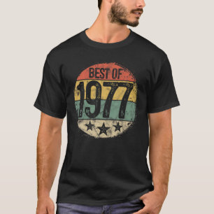 Camiseta Retro Circular Melhor Do Aniversário De 44 1977, 4