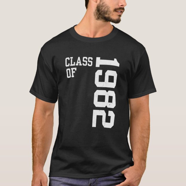 Camiseta Retro Class of 1982 Senior High School Reunion Vin (Frente)