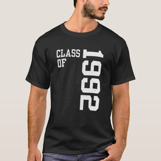 Camiseta Retro Class of 1992 Senior High School Reunion Vin (Frente)