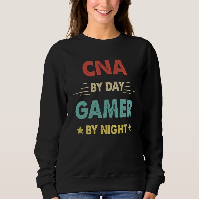 Camiseta Retro Cna By Day Gamer By Night (Frente)