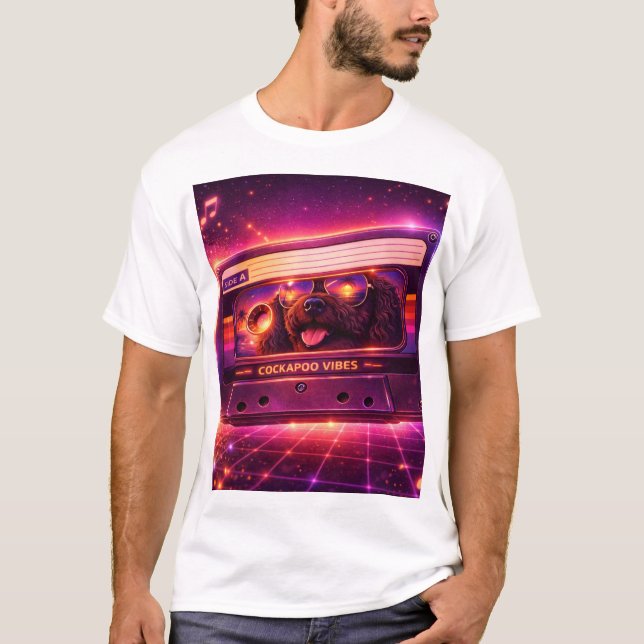 Camiseta Retro Cockapoo Vibes Fita Cassete 80 (Frente)