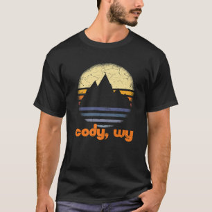 Camiseta Retro Cody Wyoming Mountain WY Sunset Yell