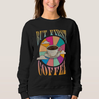 Camiseta Retro Coffee Caffeine Saying But First Coffee