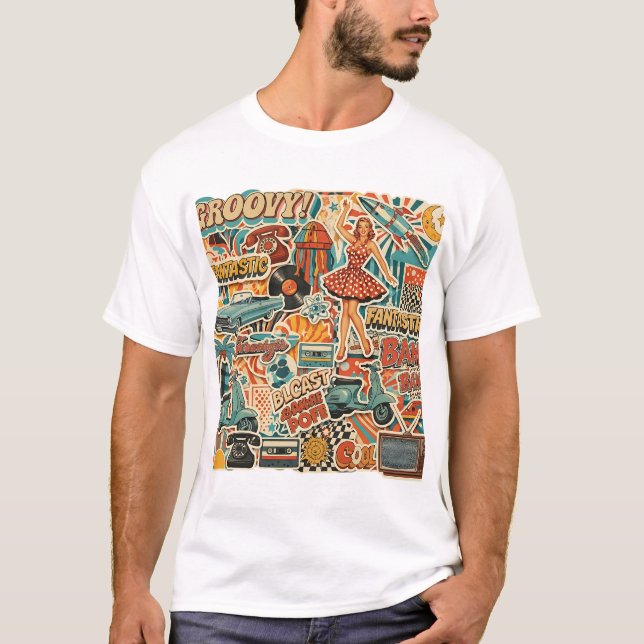 Camiseta Retro Collage Surrealism Art Shirt | Vintage Aesth (Frente)