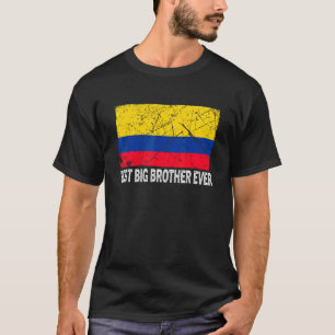 Camiseta Retro Colombia Flag Best Big Brother Ever Padre