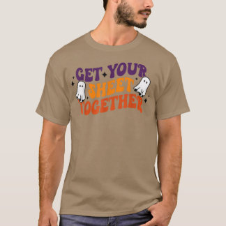 Camiseta Retro Coloque Sua Folha Junto No Dia das Bruxas.