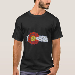 Camiseta Retro Colorado Flag Columbine Flower Arttic