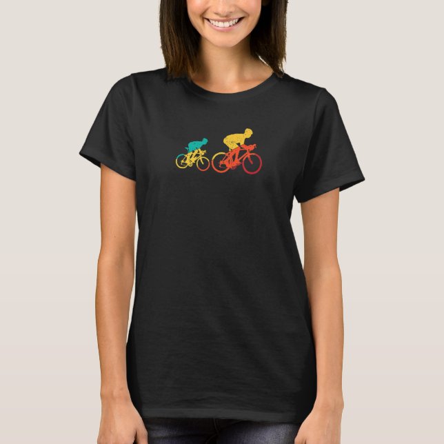 Camiseta Retro Colors Bicyclist   (Frente)