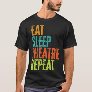 Camiseta Retro Coma Teatro De Sono Repetir Audiência