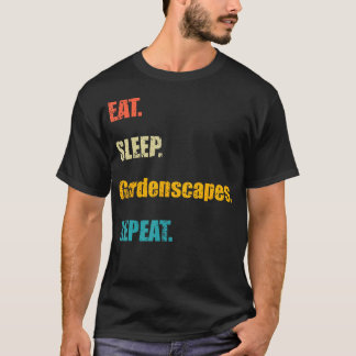 Camiseta Retro Comer Dormir Gardenscapes Repetir