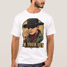 Retro Cômico Cowboy de Chapéu Preto Eu Sou o Seu C