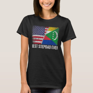 Camiseta Retrô Comores Sinalizador Melhor Stepdad de Todos 