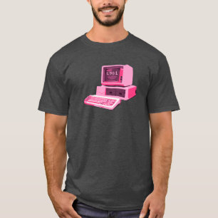 Camiseta Retro Computador Rosa de 1981