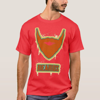 Camiseta Retro cores na barba de arte urbana em rua para b